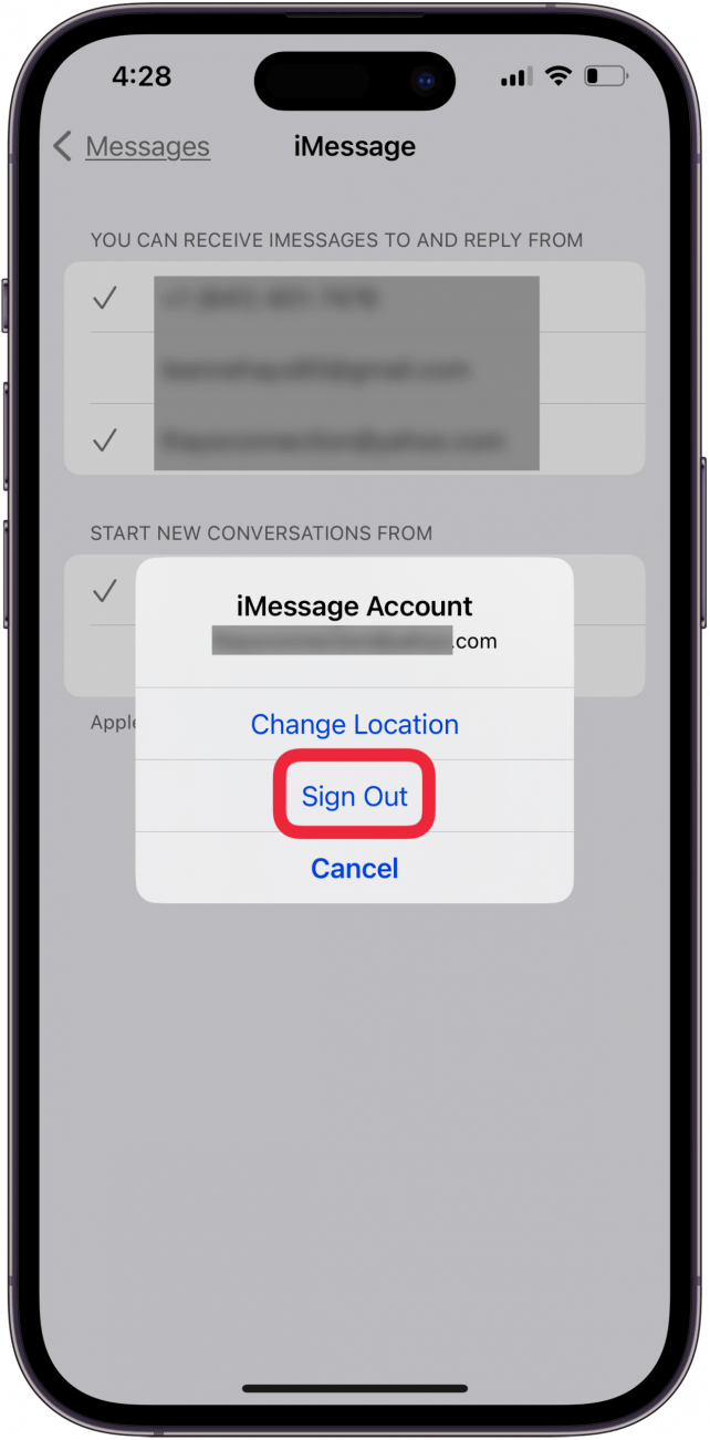 if apple id doesn't match, tap sign out