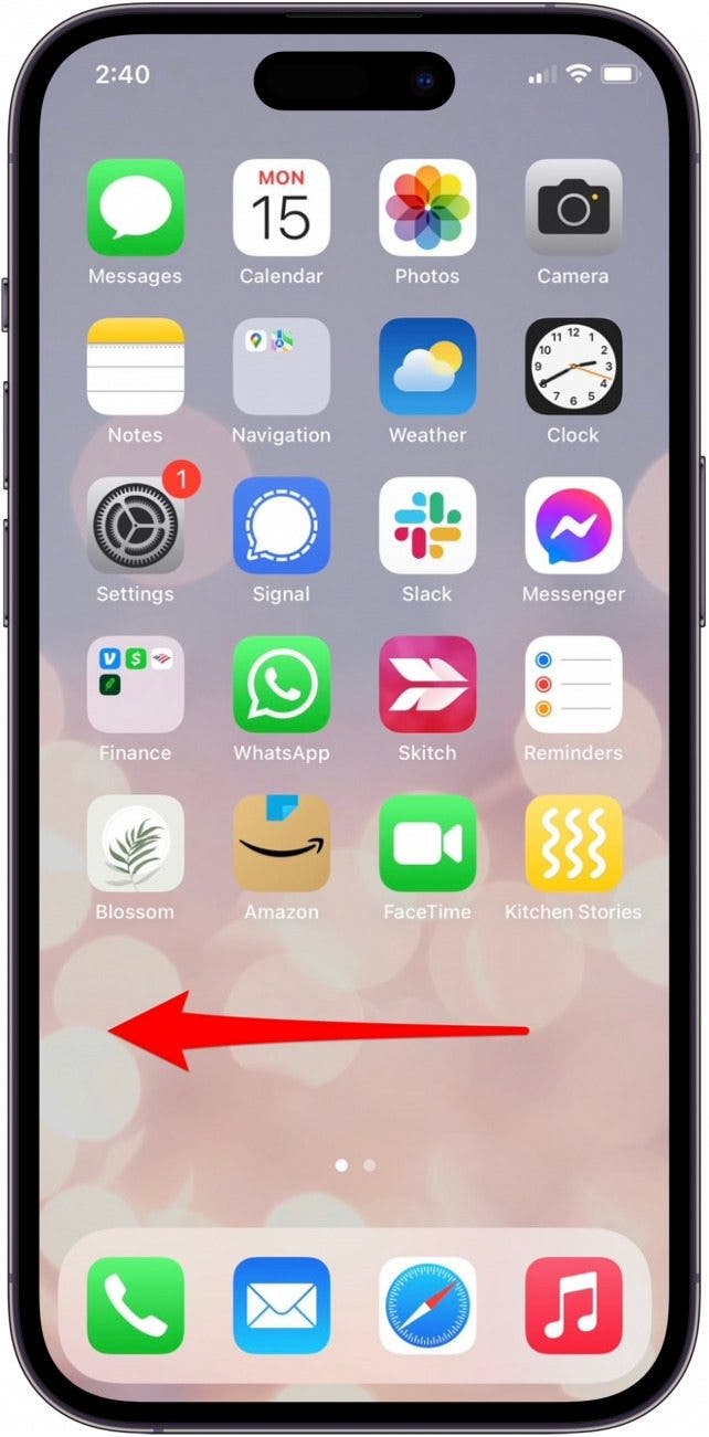 swipe to the last page of apps on your iphone or ipad home screen