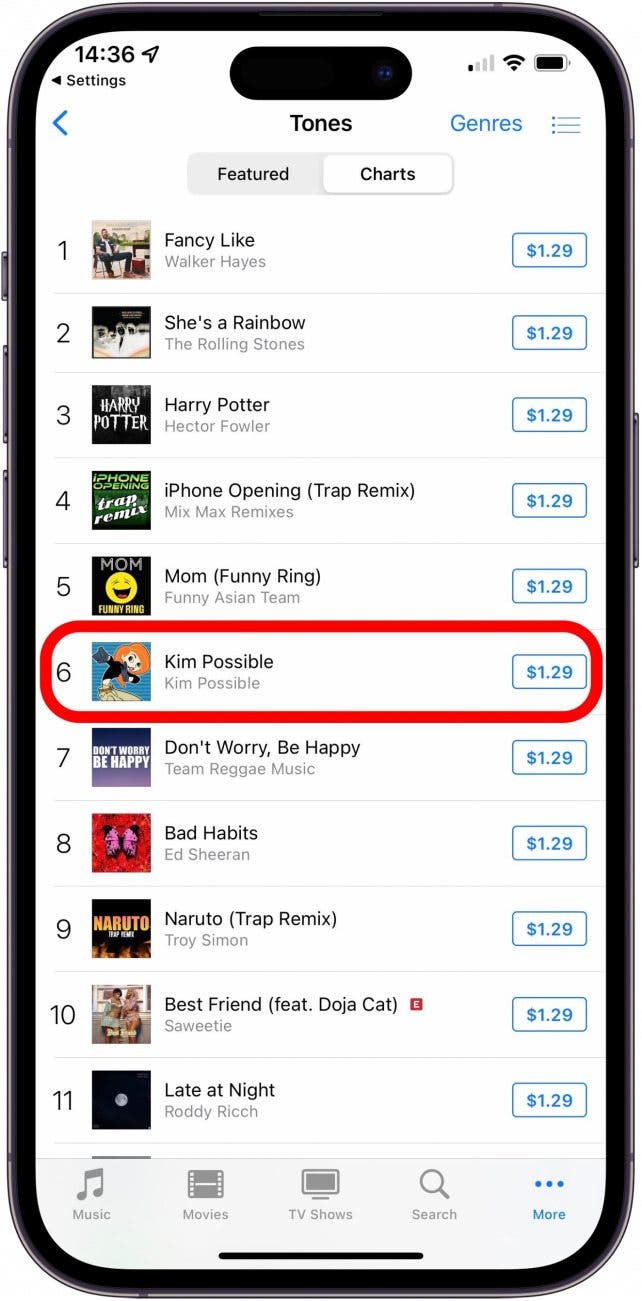 To listen to something, tap it.
