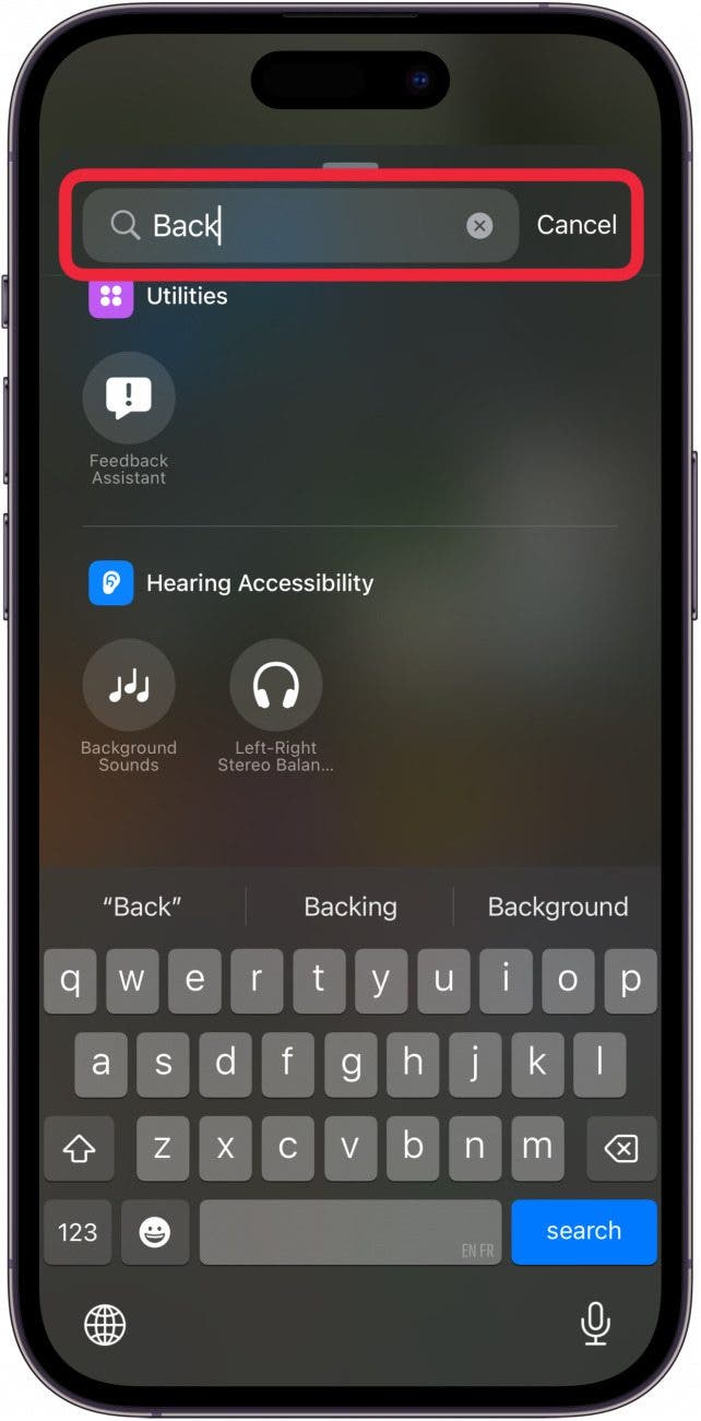 search for background noise