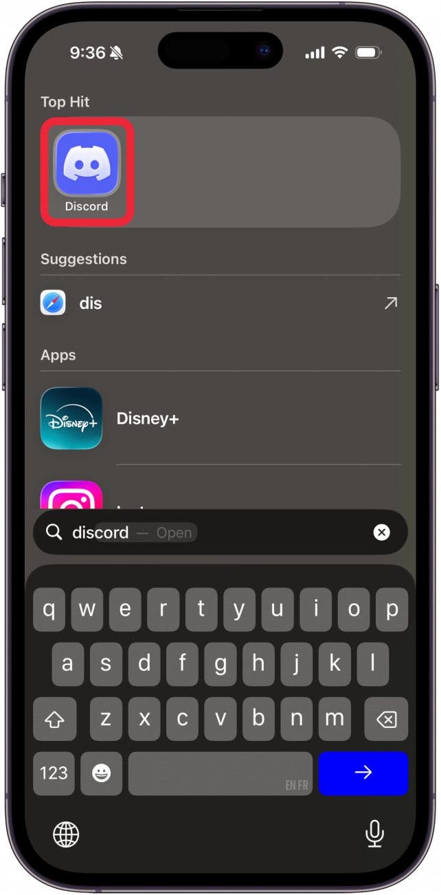 Tap app icon to open