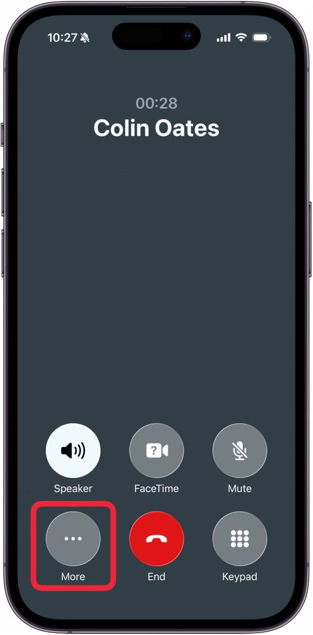 Tap More icon