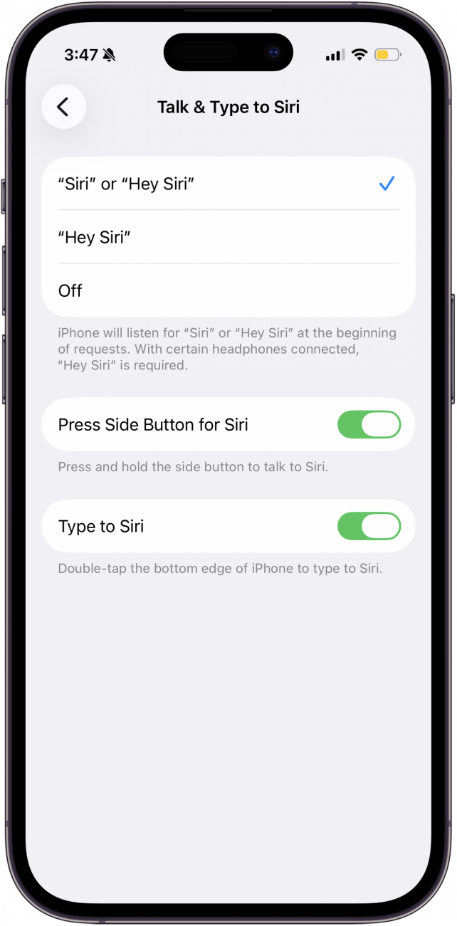 enable hey siri