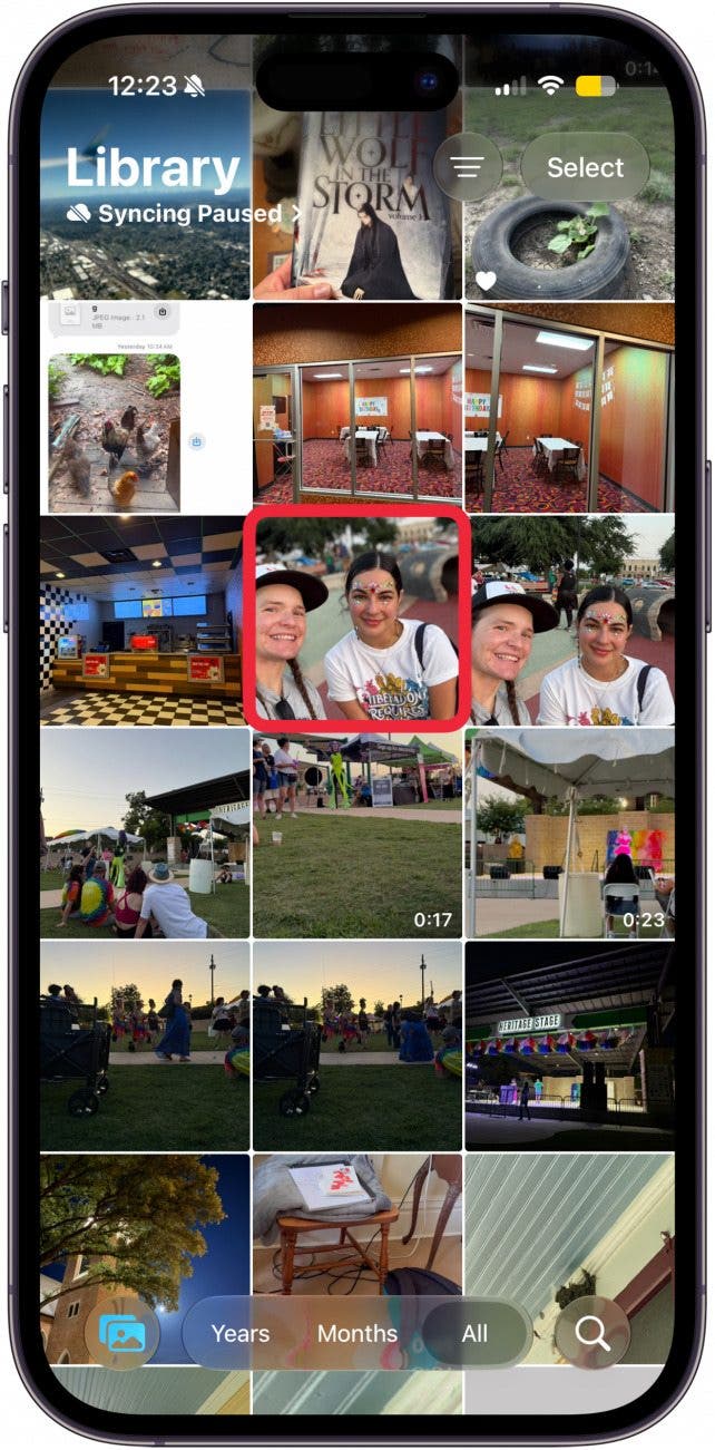 Select image to make portrait