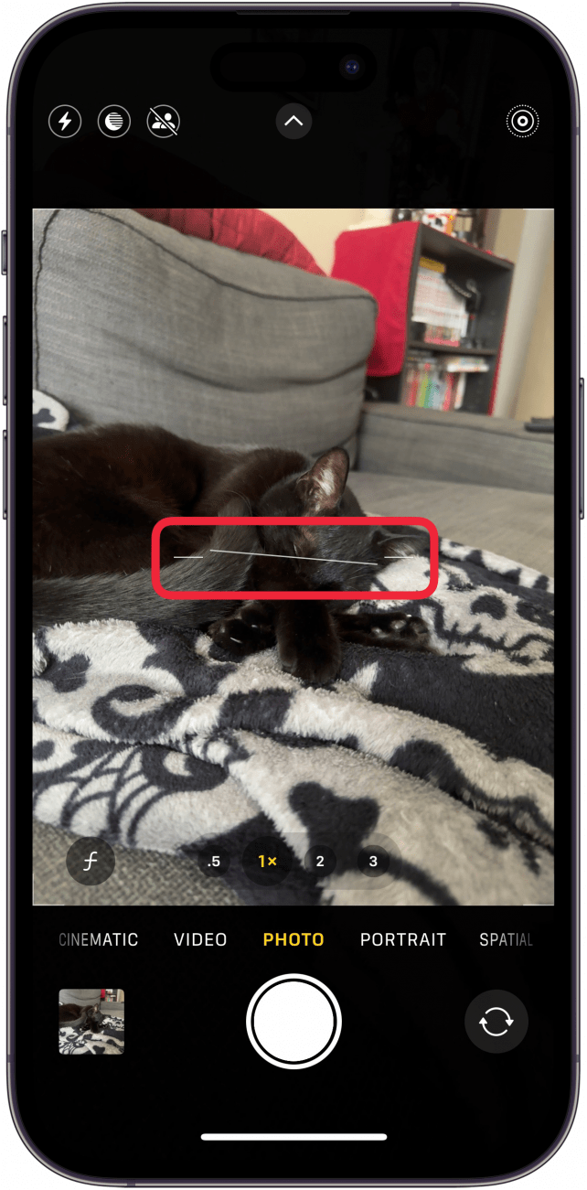 iphone camera app demonstrating white level