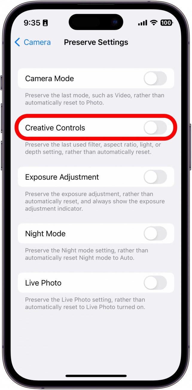 How to Preserve Settings in Camera on iPhone