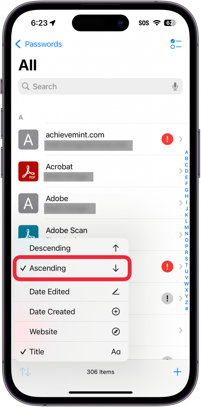 Ios Passwords Example Sort Your Passwords in the Passwords App (iOS 18)
