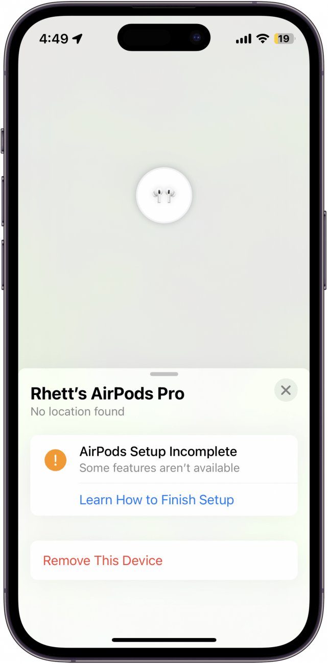 how to add airpods pro 2 to find my iphone
