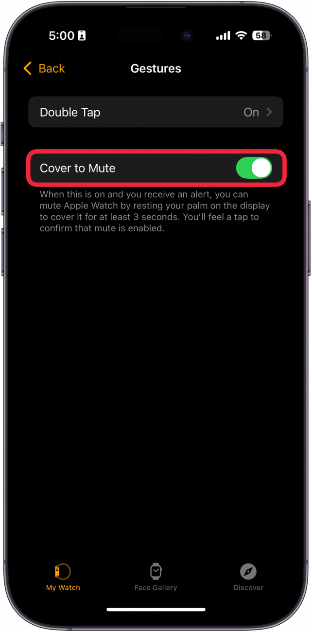 how to mute apple watch
