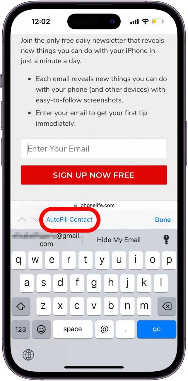 how to edit autofill phone number on iphone
