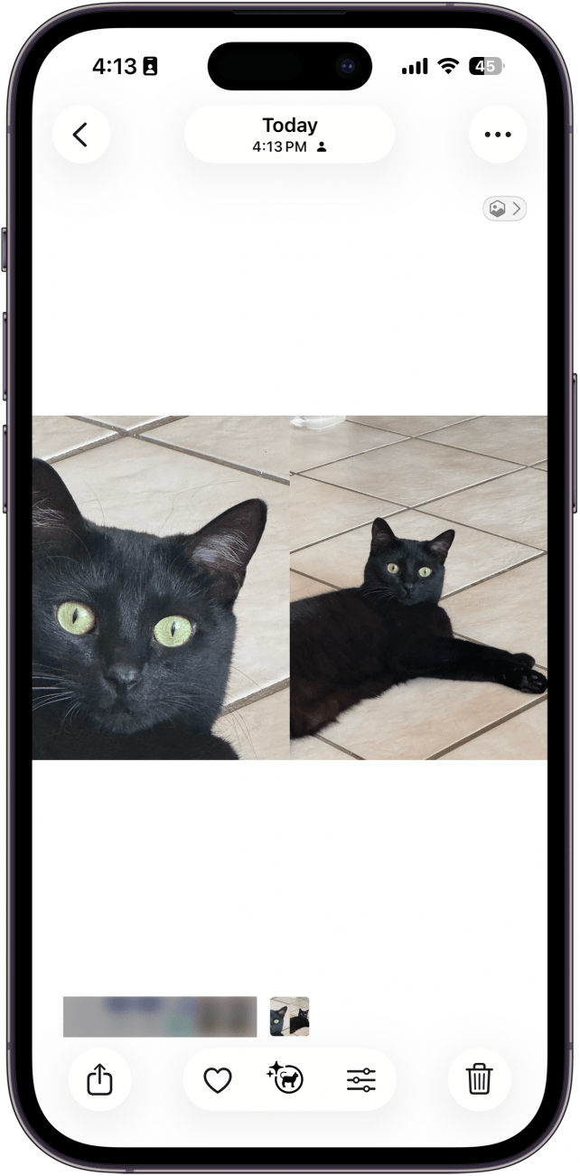 a screenshot of the photos app displaying two photos side by side