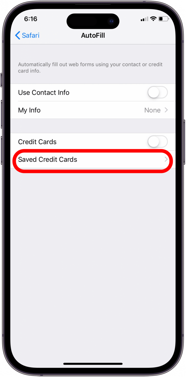 How to Update Autofill Credit Card Information on an iPhone