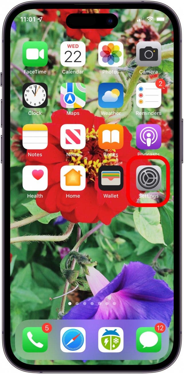 open the settings app on iphone or ipad iphone settings app