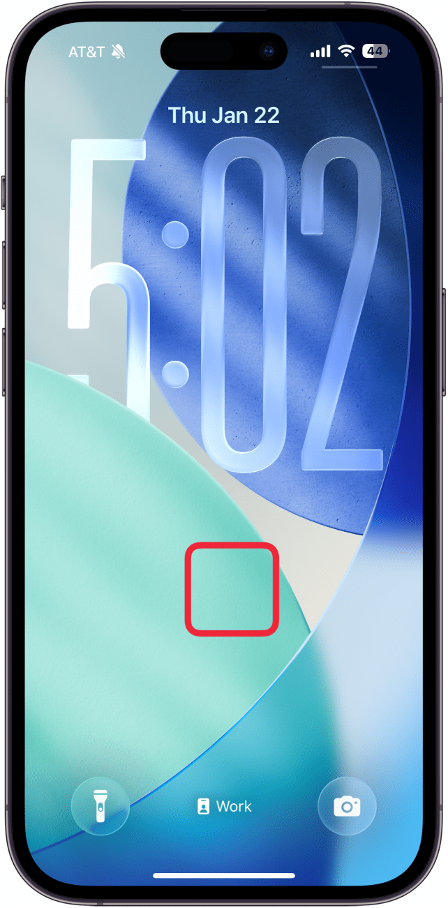 a screenshot of the iphone lock screen with a red box in the center, indicating for the user to press and hold