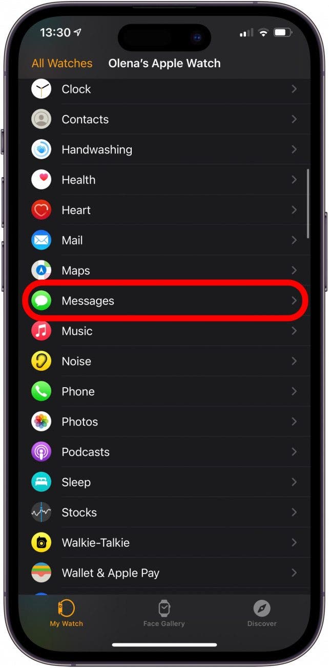 Tap Messages.