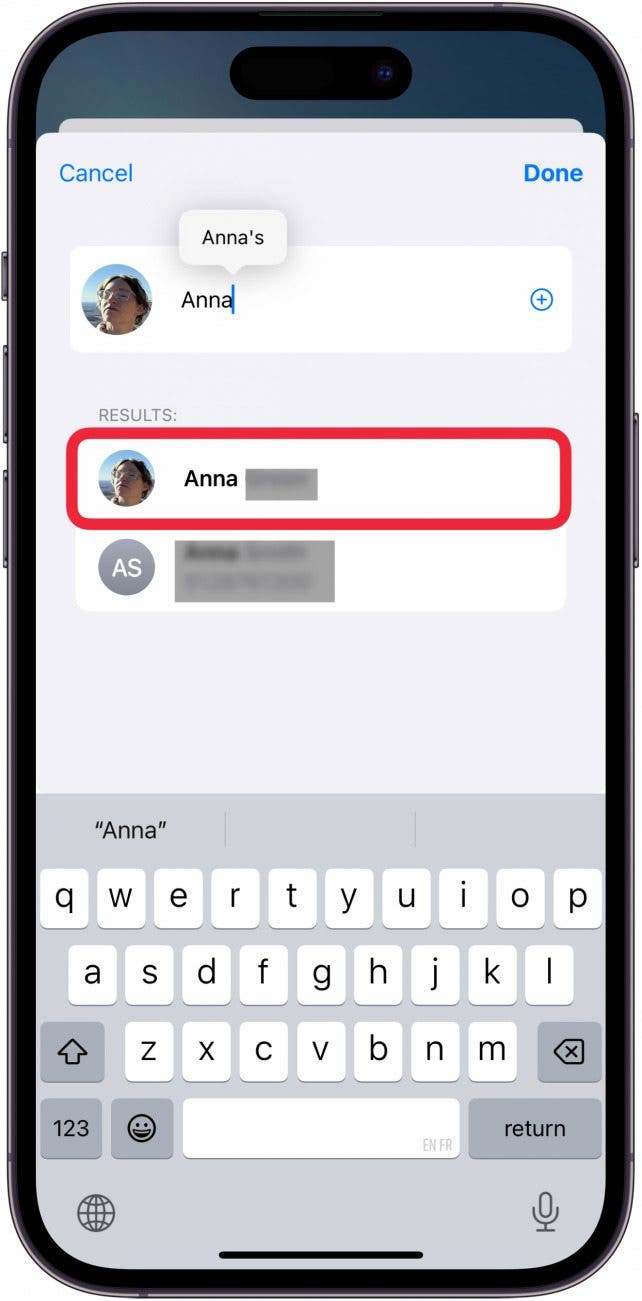 select correct contact