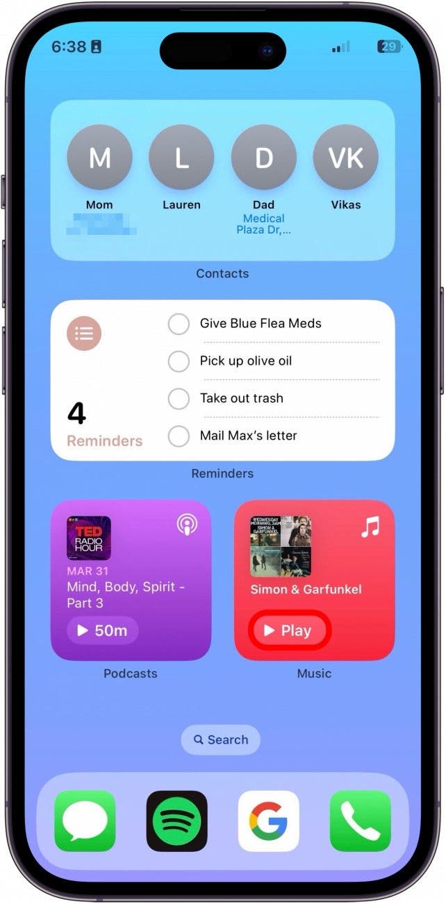 виджет ios