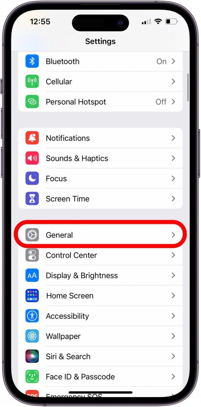 iphone general settings