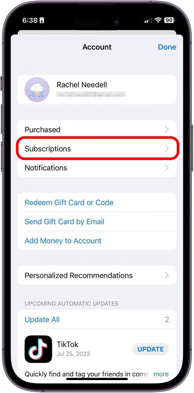 recent activity on iphone