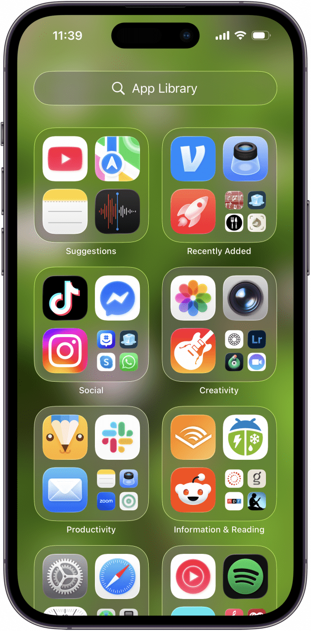 iphone app library