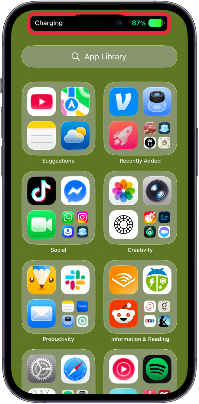 iphone charging icon when first plugged in