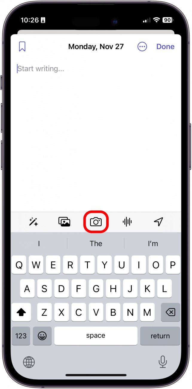 journal app iphone