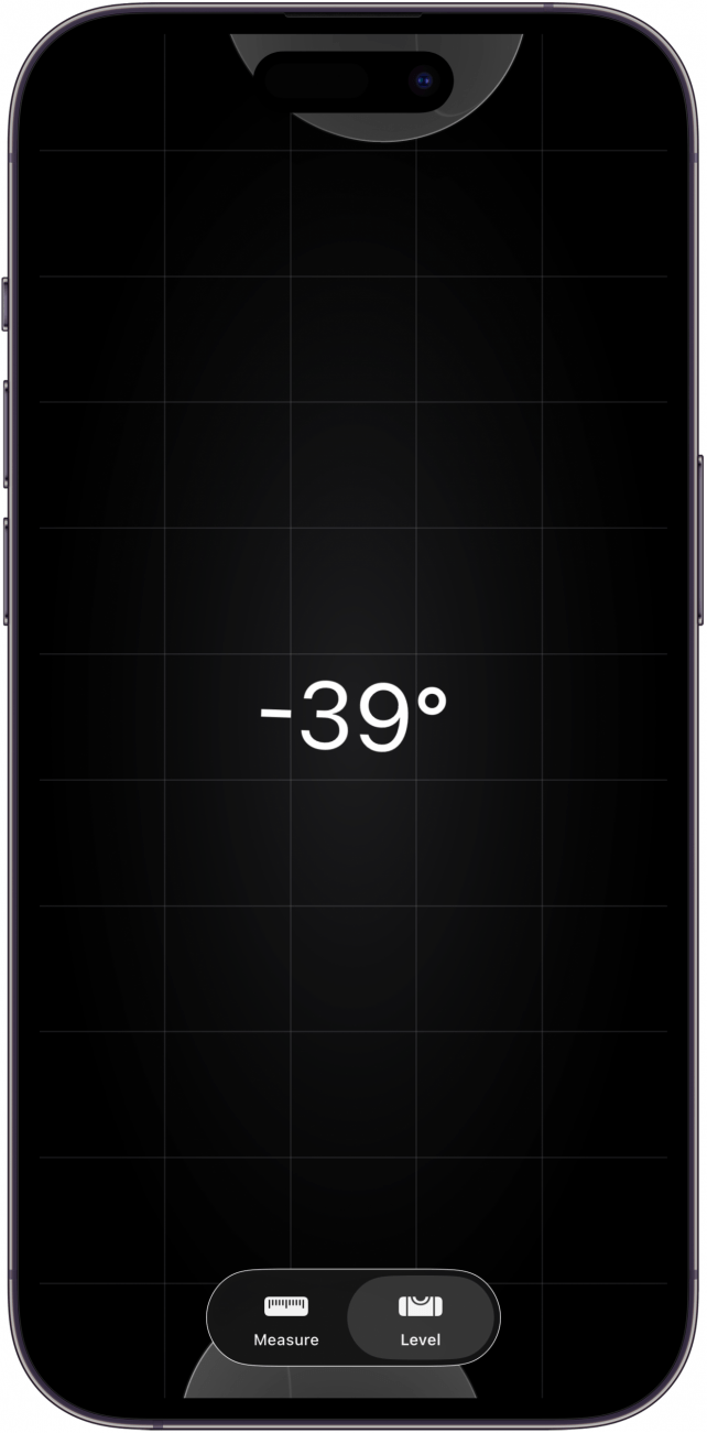 iphone level shows surface is not level