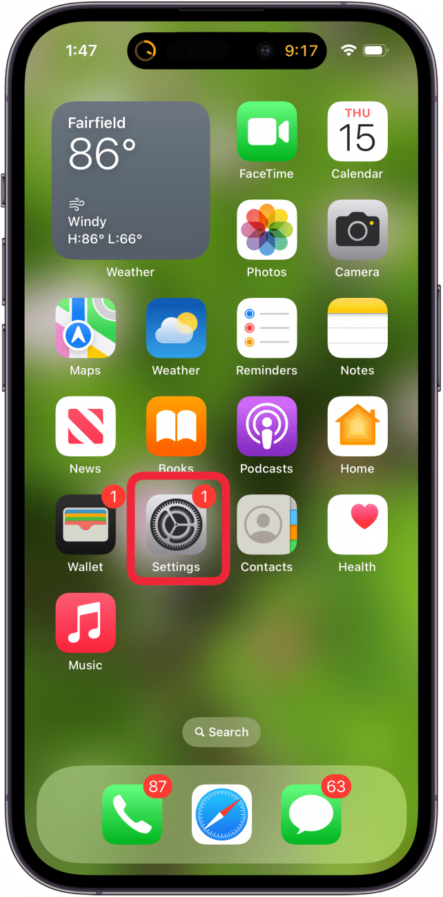 iphone settings app
