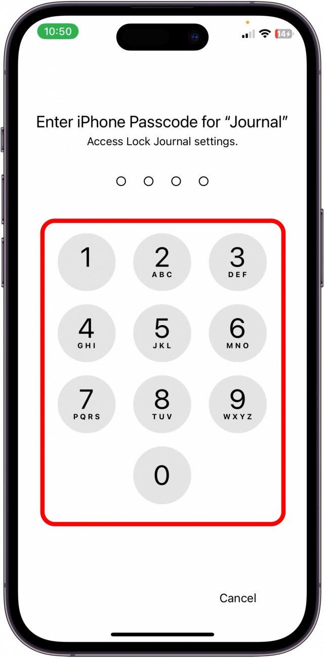 How to Lock the Journal App