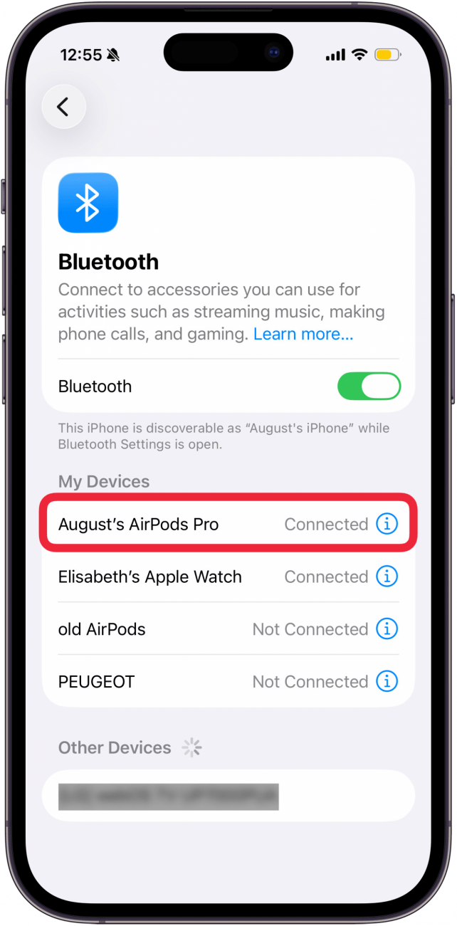 make sure airpods are connected in bluetooth settings