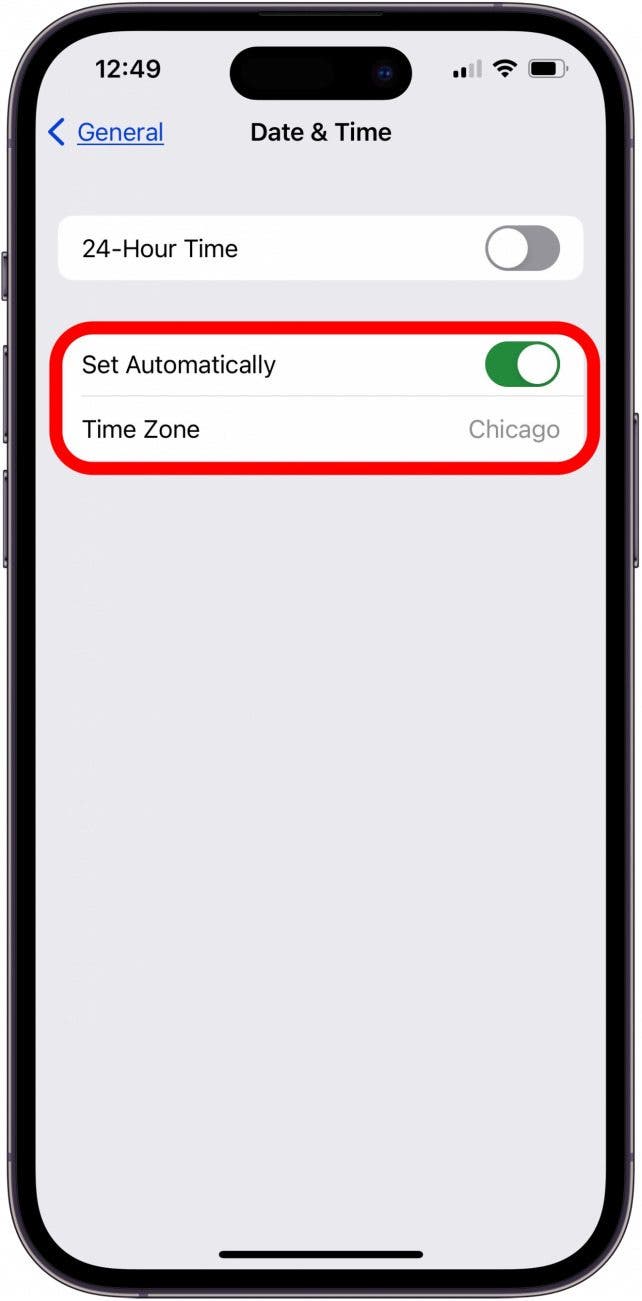 make sure date and time are correct on iphone or ipad