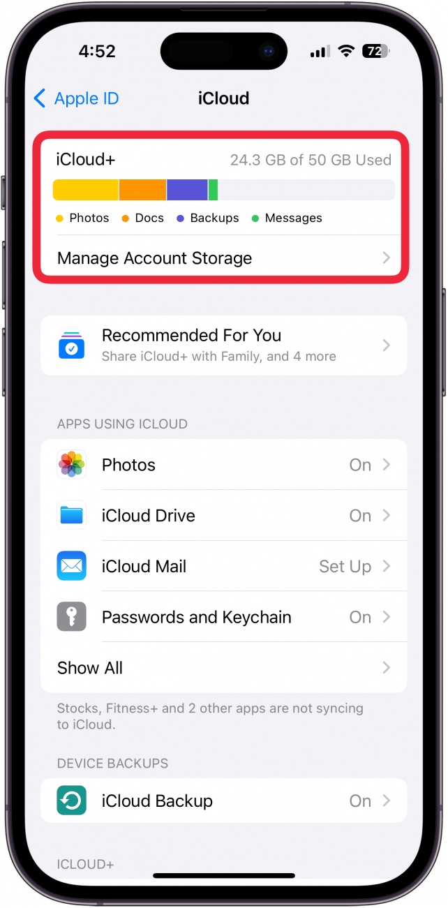 make sure iphone has enough storage if emails disappeared on iphone