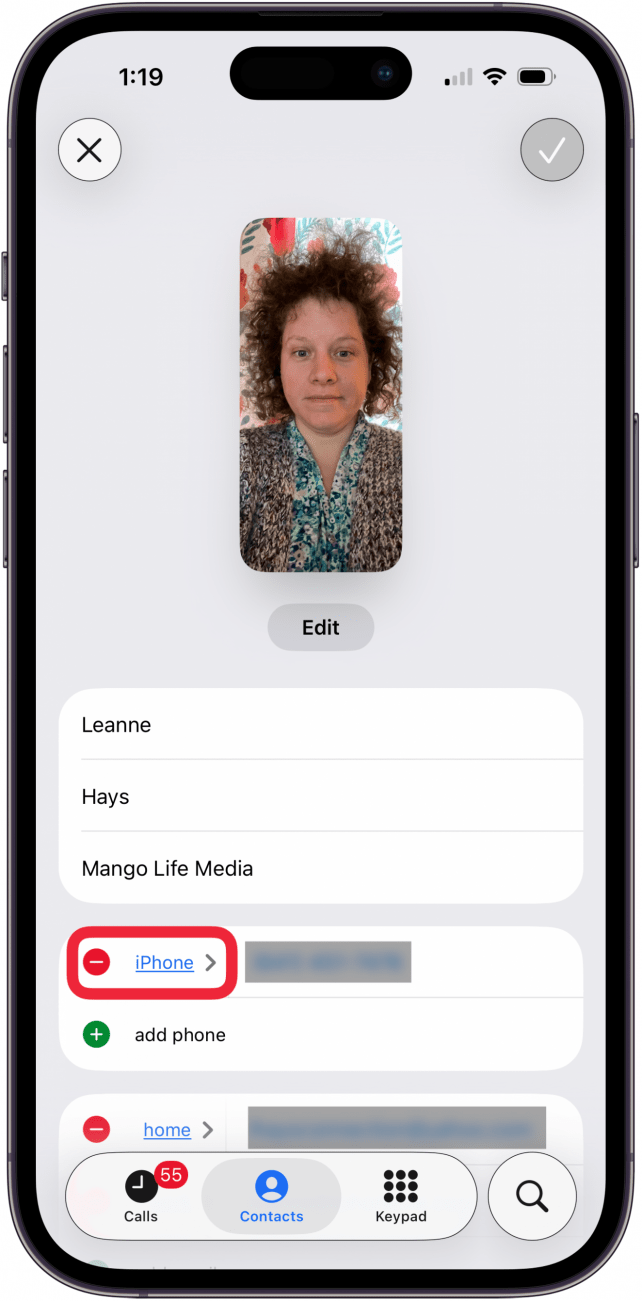 make sure phone is categorized correctly