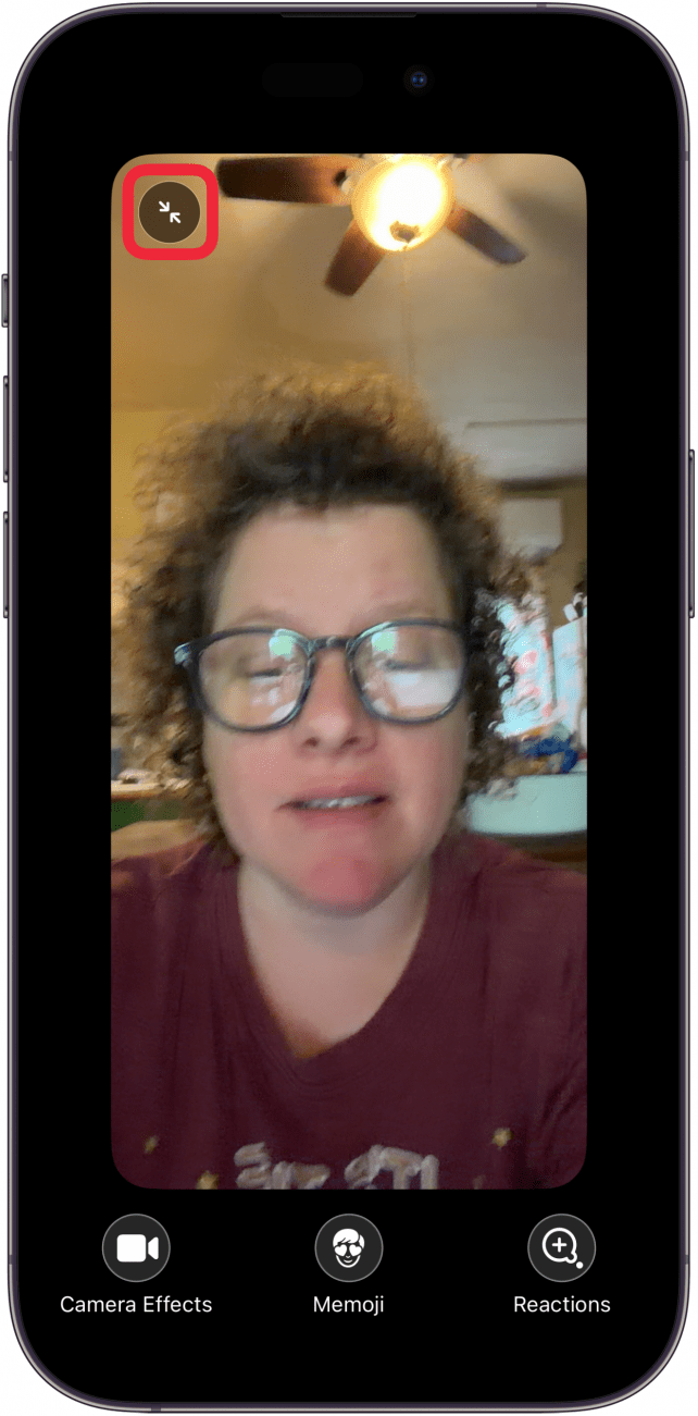 minimize your facetime window again