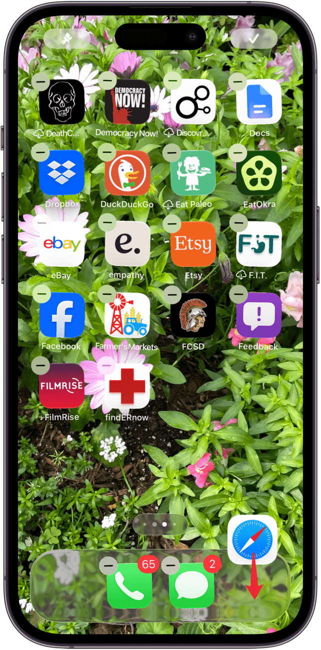 move safari app to dock