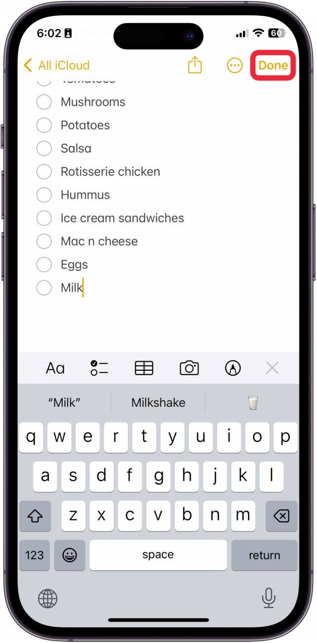 how to make a to do list on notes