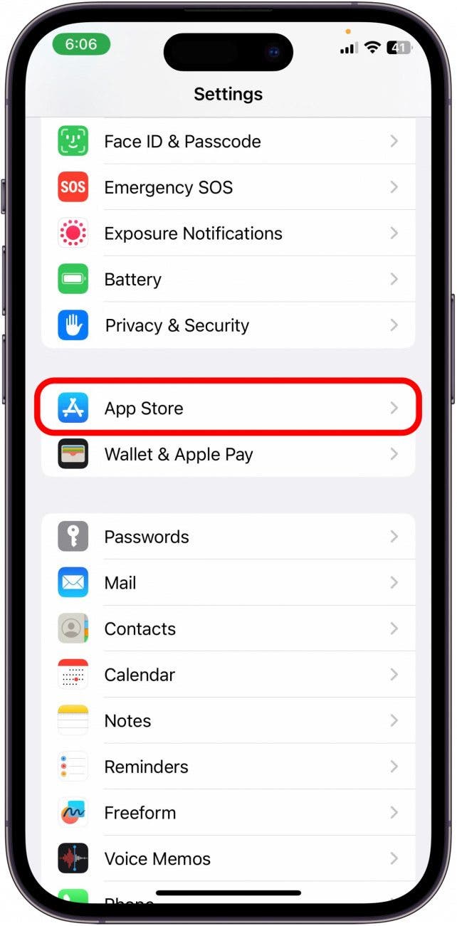 Tap App Store.