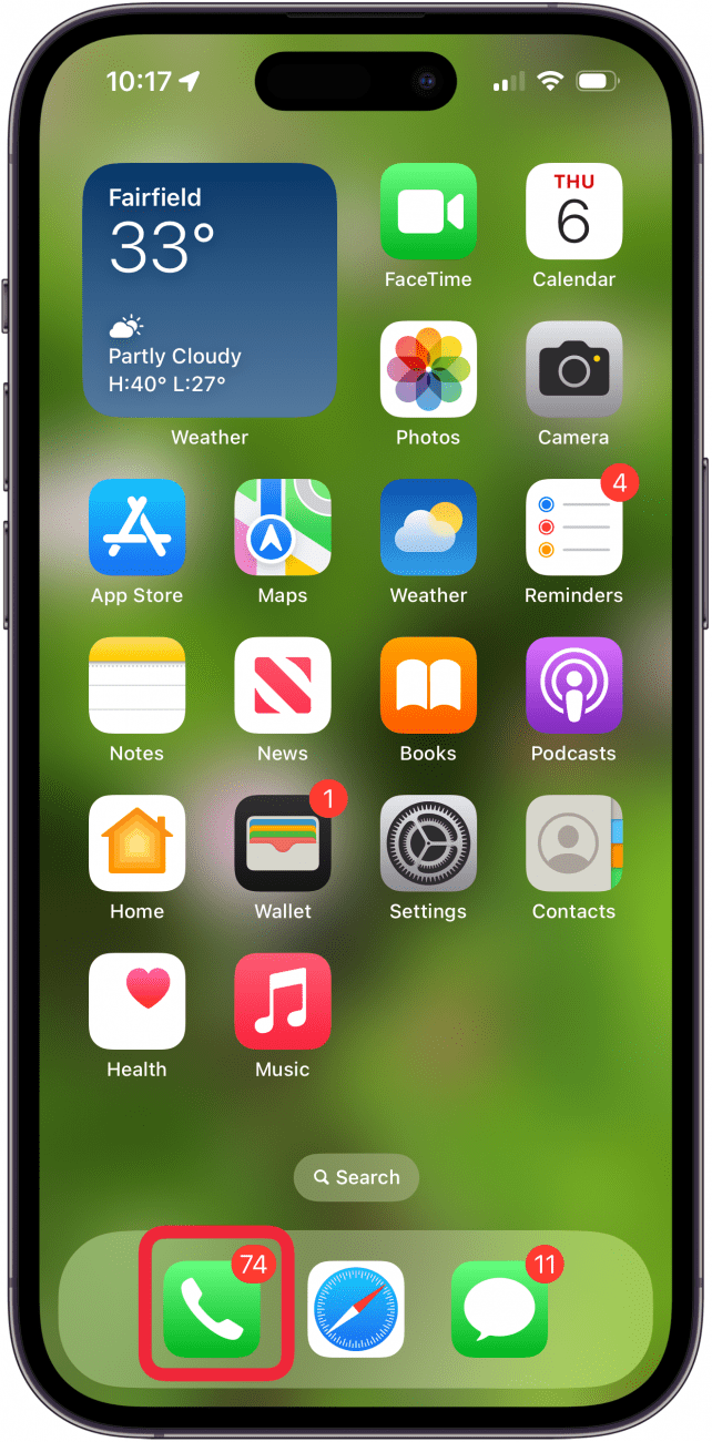 open phone app