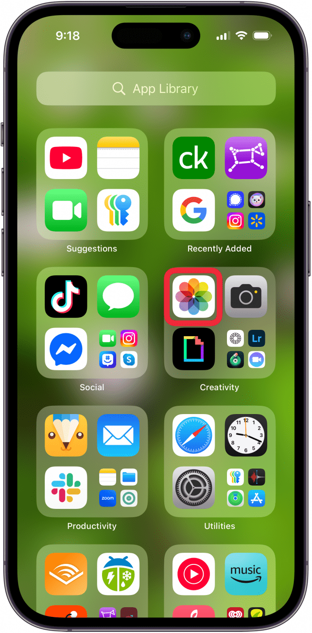 open photos app iphone
