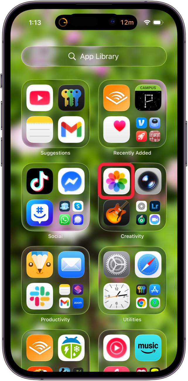 open photos app on iphone or ipad open photos app on iphone or ipad