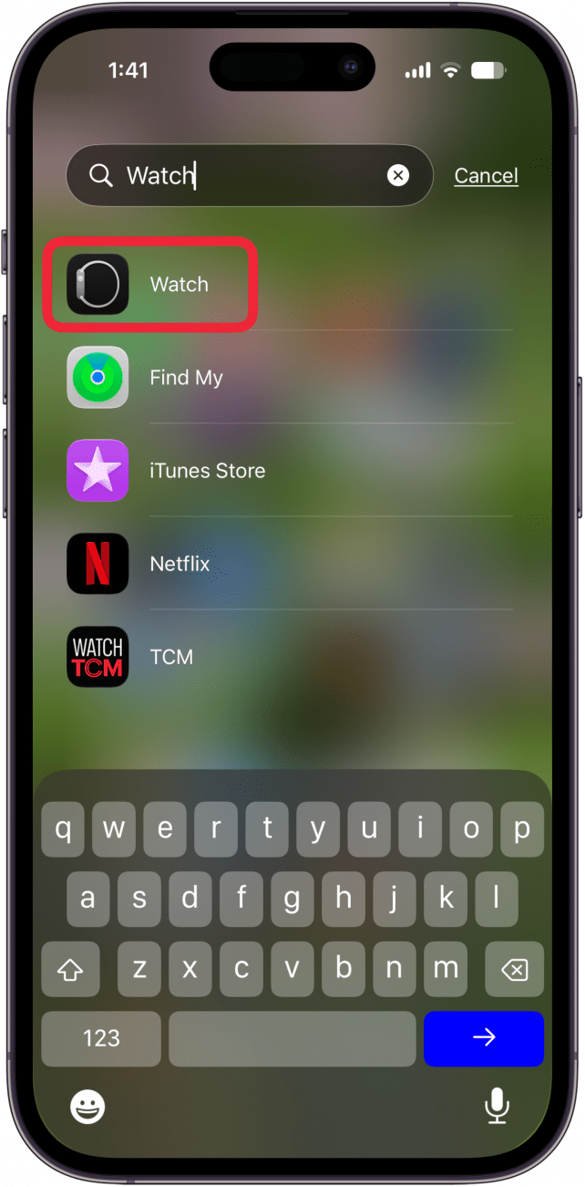 open the apple watch app