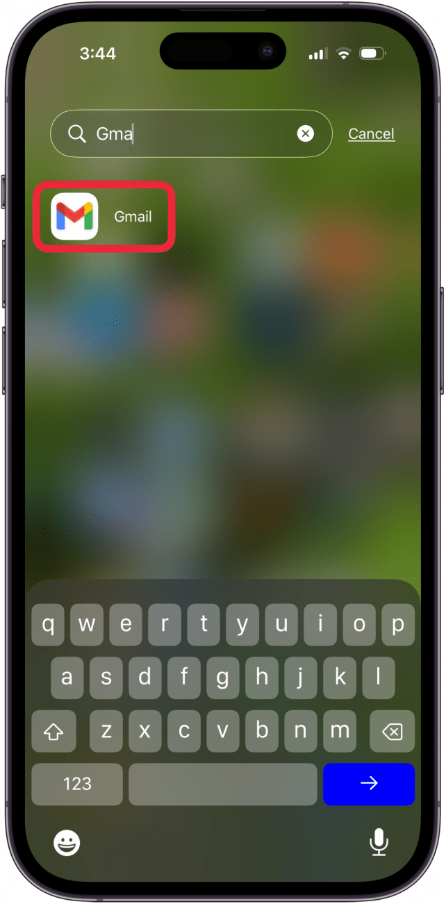 open the gmail app