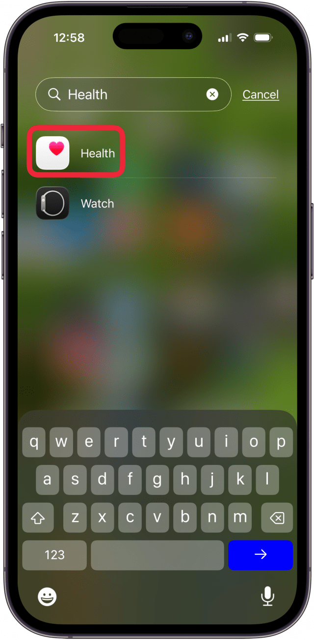 open the health app