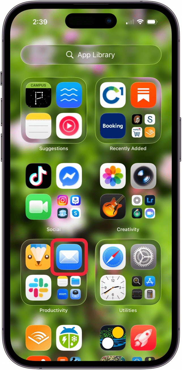 open the mail app open the mail app