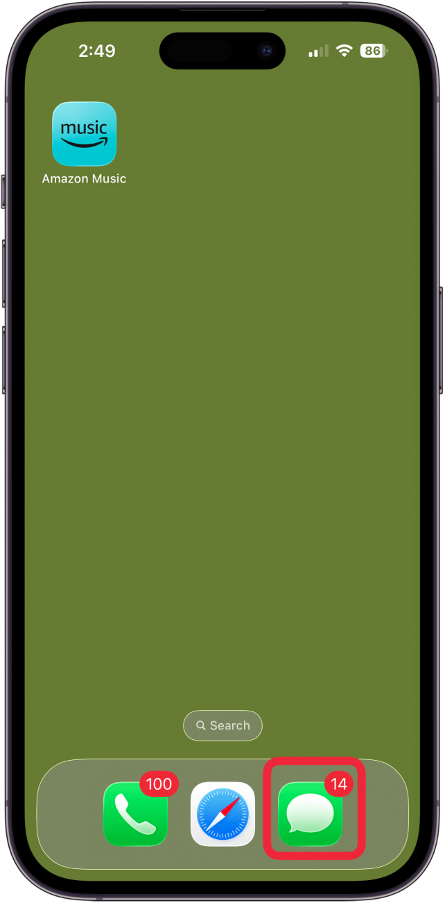 open the messages app