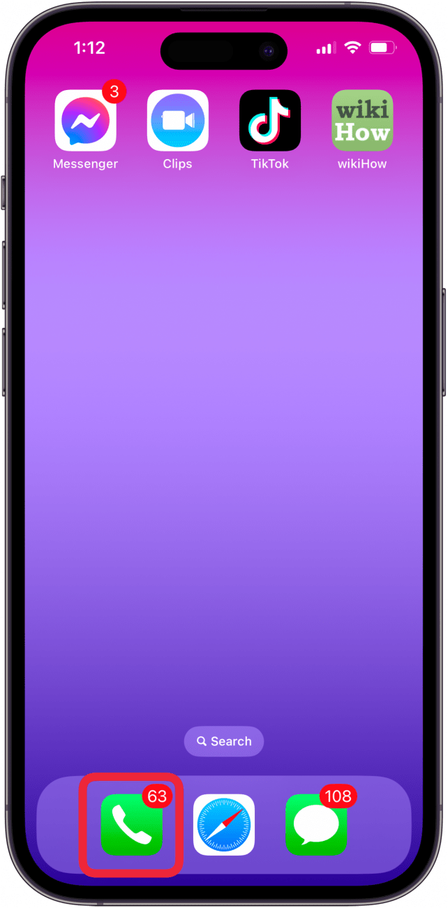 open the phone app on iphone to open iphone telephone recorder