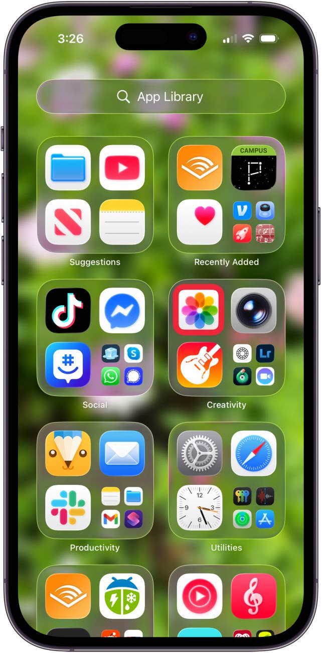 open the photos app on Home Screen open the photos app on Home Screen