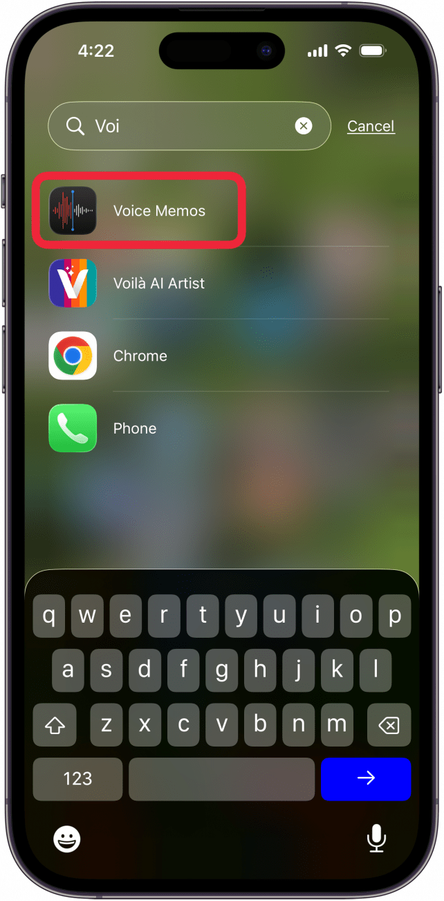 open the voice memos app open the voice memos app
