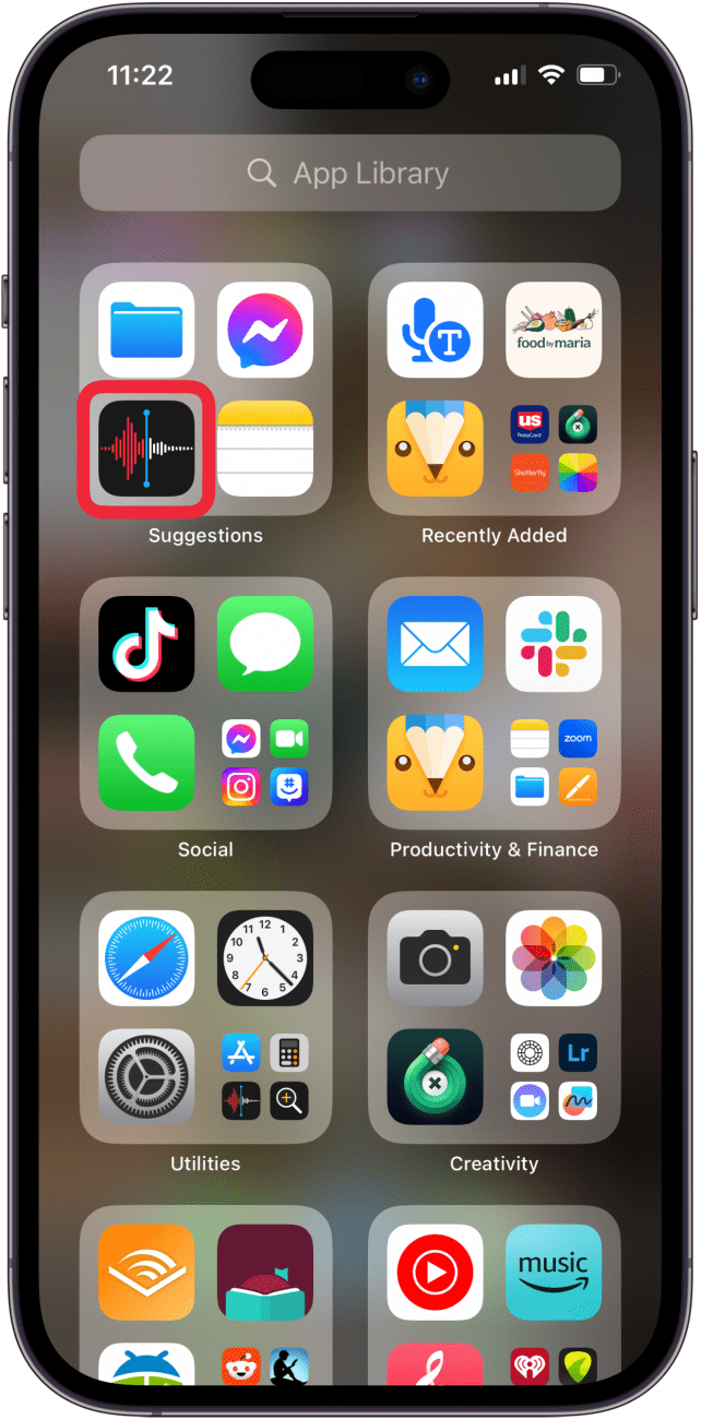 open voice memos app to empty recycle bin in voice memos app