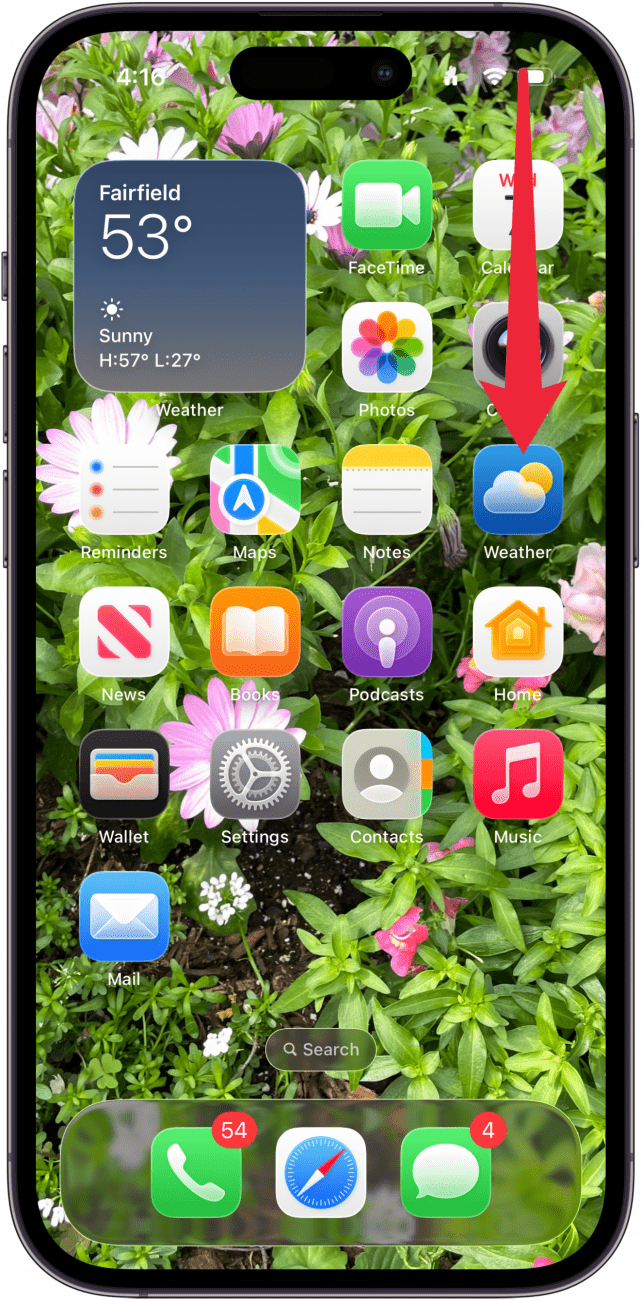 pull down from top right corner to open control center